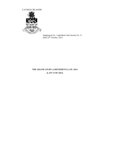 (Amendment) Law, 2014. - Cayman Islands Government