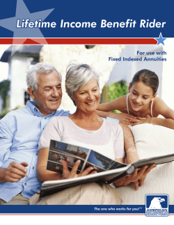 Lifetime Income Benefit Rider