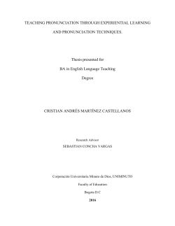 TEACHING PRONUNCIATION THROUGH