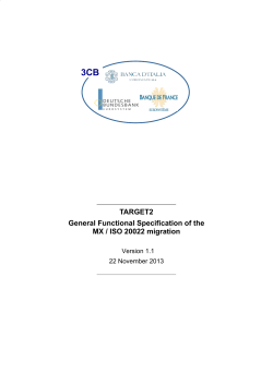 Target2: General Functional Specification of the MX / ISO