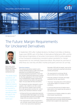 Margin Requirements for Uncleared