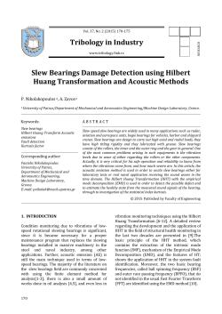 Slew Bearings Damage Detection using Hilbert Huang