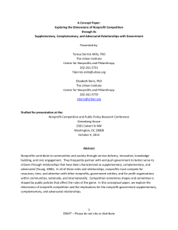 A Concept Paper: Exploring the Dimensions of Nonprofit