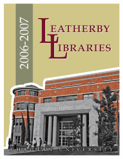 Donors to the Leatherby Libraries