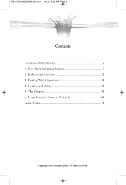 Contents - Adult Bible Studies