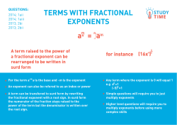 Fractional Exponents