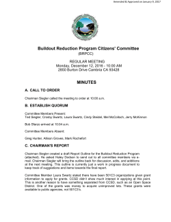 Buildout Reduction Program Citizens` Committee MINUTES