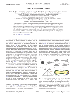 Theory of Shape-Shifting Droplets