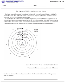 The Copernican Model: A Sun-Centered Solar System