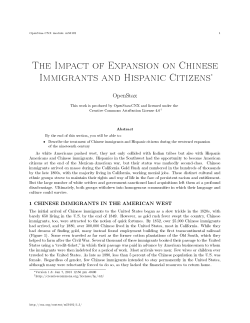 The Impact of Expansion on Chinese Immigrants
