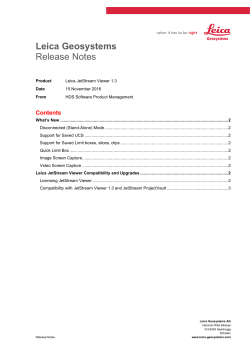 Leica JetStream Viewer release notes