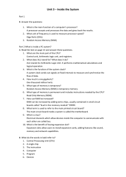 Unit 3 Inside the System - College of Computer Science