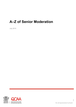 The A-Z of Senior Moderation