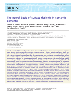 The neural basis of surface dyslexia in semantic