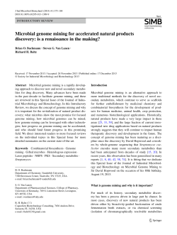 Microbial genome mining for accelerated natural products discovery