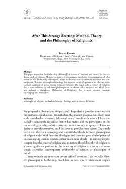 After This Strange Starting: Method, Theory and the Philosophy of
