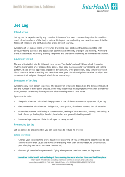 Jet Lag - Interhealth