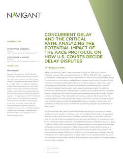 CONCURRENT DELAY AND THE CRITICAL PATH: ANALYZING