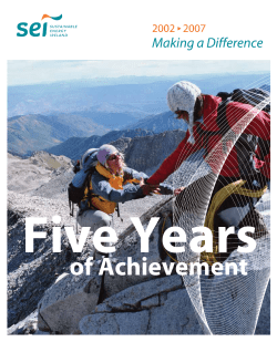 SEAI 5 Year Achievements 2002-2007
