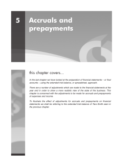 Accruals and prepayments