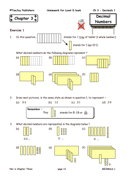 Ch 3 - Decimals 1