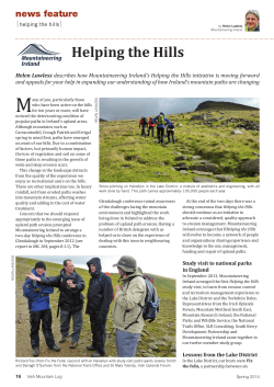 Helping the Hills - Mountaineering Ireland