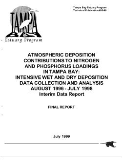Atmospheric Deposition Contributions to Nitrogen and Phosphorous