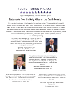 Statements from Unlikely Allies on the Death Penalty