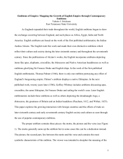 Emblems of Empire: Mapping the Growth of English Empire through