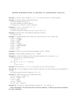 Examples 1-12 come from the review for midterm. I will not provide