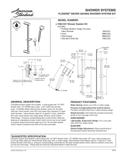 SHOWER SYSTEMS - American Standard