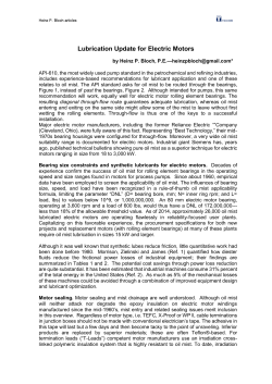 Lubrication Update for Electric Motors