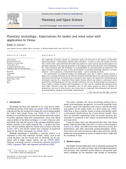 Planetary seismology&mdash;Expectations for lander and wind noise with