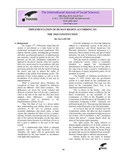 IMPLEMENTATION OF HUMAN RIGHTS ACCORDING TO THE
