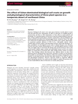 The effect of lichen‐dominated biological soil crusts on growth and