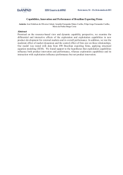 Capabilities, Innovation and Performance of Brazilian