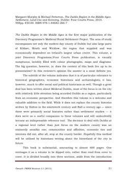The Dublin Region in the Middle Ages.