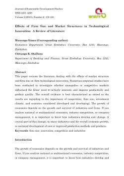 Effects of Firm Size and Market Structures in Technological