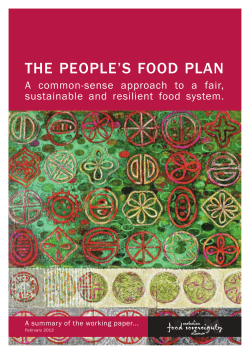 ThE PEOPlE`s FOOD Plan - Australian Food Sovereignty Alliance