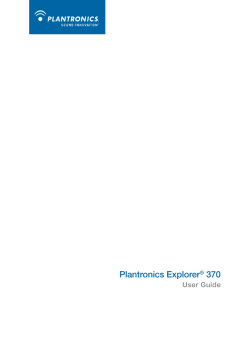 Explorer 370 User Guide
