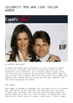 Celebrity Men Who Love Taller Women