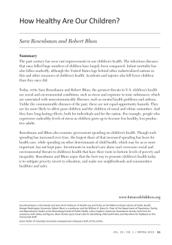 How Healthy Are Our Children?