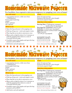 Homemade Microwave Popcorn Homemade Microwave Popcorn