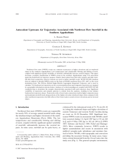 Antecedent upstream air trajectories associated with northwest flow
