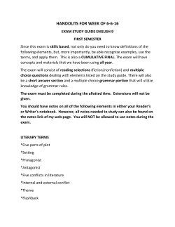 HANDOUTS FOR WEEK OF 6-6-16