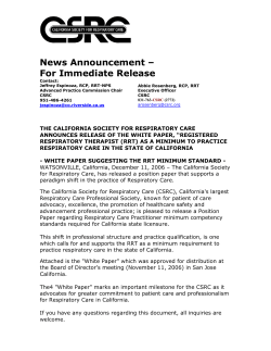 RRT Minimum Requirement