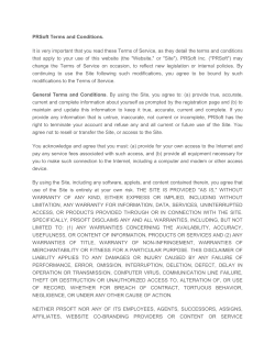 PRSoft Terms and Conditions. It is very important that you read