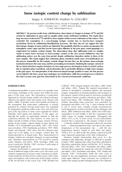 Snow isotopic content change by sublimation