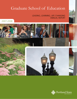 Graduate School of Education Annual Report, 2007-2008