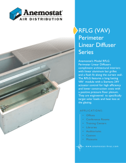 RFLG (VAV) Perimeter Linear Diffuser Series
